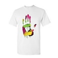 thumbnail image 1 of Tee Hunt High Five T-Shirt Melting Neon Dripping Hand Positive Multicolor Mens Shirt, White, X-Large, 1 of 5