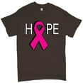 thumbnail image 1 of Tee Hunt Hope Breast Cancer Awareness Ribbon T-Shirt, Brown, 4X-Large, 1 of 5