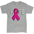 thumbnail image 1 of Tee Hunt Hope Breast Cancer Awareness Ribbon T-Shirt, Gray, X-Large, 1 of 5
