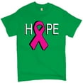 thumbnail image 1 of Tee Hunt Hope Breast Cancer Awareness Ribbon T-Shirt, Green, Medium, 1 of 5