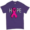 thumbnail image 1 of Tee Hunt Hope Breast Cancer Awareness Ribbon T-Shirt, Purple, X-Large, 1 of 5