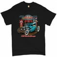thumbnail image 1 of Tee Hunt Hot Rod Garage T-Shirt Historic Route 66 Old School Drag Racing Men's Tee, Black, XX-Large, 1 of 5