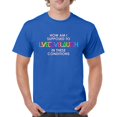 thumbnail image 1 of Tee Hunt How Am I Supposed to Live Love Laugh T-Shirt Funny Sarcasm Men's Tee, Blue, 5X-Large, 1 of 5