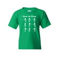 thumbnail image 1 of Tee Hunt How to Floss Youth T-Shirt New Dance Backpack Kid Tutorial Funny Trend Kids Tee, Green, Small, 1 of 5