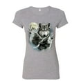 thumbnail image 1 of Tee Hunt Howling Wolf Pack Women's T-Shirt Wild Wilderness Animals Nature Moon Shirt, Gray, Small, 1 of 5