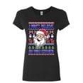 thumbnail image 1 of Tee Hunt I Don't Believe in You Either Women's T-Shirt Christmas Xmas Santa Ugly Shirt, Black, Small, 1 of 4