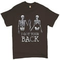 thumbnail image 1 of Tee Hunt I Got Your Back T-Shirt Happy Halloween Spooky Skeletons Men's Tee, Brown, Large, 1 of 5