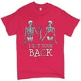 thumbnail image 1 of Tee Hunt I Got Your Back T-Shirt Happy Halloween Spooky Skeletons Men's Tee, Hot Pink, 5X-Large, 1 of 5
