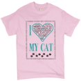 thumbnail image 1 of Tee Hunt I Love My Cat T-Shirt Purr & Meow Active Furry Playful Companion Men's Tee, Light Pink, XX-Large, 1 of 5