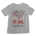 thumbnail image 1 of Tee Hunt I Love My Dog Youth T-Shirt Best Friend Companion One of The Family Kids Grey, Gray, X-Large, 1 of 5