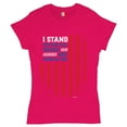 thumbnail image 1 of Tee Hunt I Stand for This Flag T-Shirt Patriotic Veteran's Day American Flag Women's T-Shirt Tee, Pink, X-Large, 1 of 5