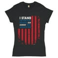 thumbnail image 1 of Tee Hunt I Stand for This Flag T-Shirt Patriotic Veteran's Day American Flag Women's T-Shirt Tee, 1 of 5