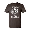 thumbnail image 1 of Tee Hunt I Still Play with Blocks T-Shirt Funny Car Mechanic Engine Shirt, Brown, X-Large, 1 of 5