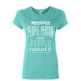 thumbnail image 1 of Tee Hunt I Used to Be a People Person Women's T-Shirt Funny Sarcasm Humor Friends Shirt, Light Blue, 3X-Large, 1 of 5