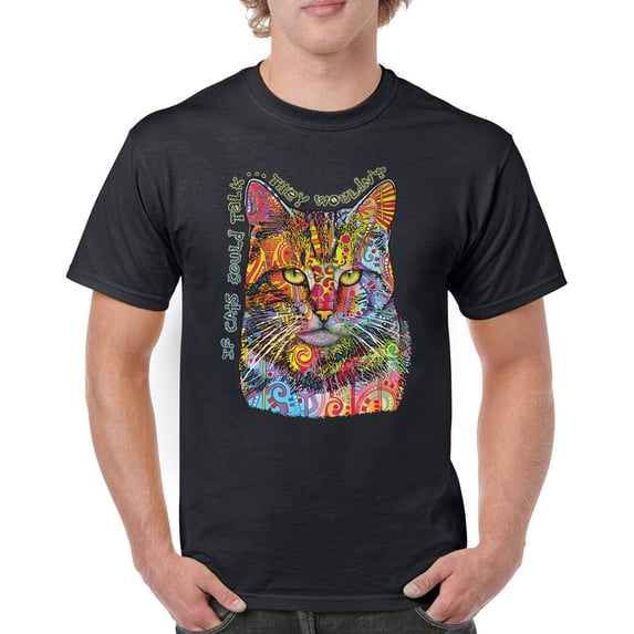 Tee Hunt If Cats Could Talk They Wouldn't T-Shirt Cute Dean Russo Men's Tee