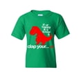 thumbnail image 1 of Tee Hunt If You're Happy and You Know It Youth T-Shirt T-Rex Fail Funny Dino Kids Tee, Green, Medium, 1 of 5