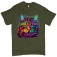 thumbnail image 1 of Tee Hunt If You're Nice I Might Let You Live with Me T-Shirt Andy Maxx Cat Men's Tee, Military Green, Large, 1 of 5