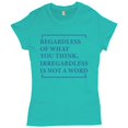 thumbnail image 1 of Tee Hunt Irregardless Is Not a Word T-Shrit Funny English Grammar Women's T-Shirt Tee, Light Blue, Small, 1 of 5