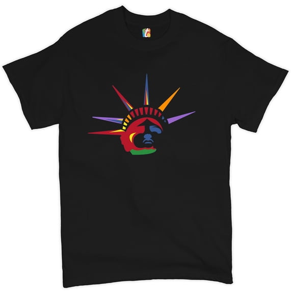 Tee Hunt Lady Liberty T-Shirt Patriotic New York Statue of Liberty July 4th Men's Tee