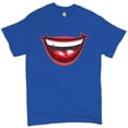 thumbnail image 1 of Tee Hunt Laughing Lips T-Shirt Funny Joy Positive Vibes Aprils' Fools Men's Novelty Shirt, Blue, 5X-Large, 1 of 5