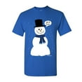 thumbnail image 1 of Tee Hunt Let It Snow T-Shirt Funny Snowman Christmas Xmas Cotton Tee, Blue, Small, 1 of 5