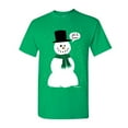 thumbnail image 1 of Tee Hunt Let It Snow T-Shirt Funny Snowman Christmas Xmas Cotton Tee, Green, Small, 1 of 5