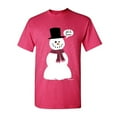thumbnail image 1 of Tee Hunt Let It Snow T-Shirt Funny Snowman Christmas Xmas Cotton Tee, Hot Pink, Small, 1 of 5