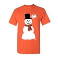 thumbnail image 1 of Tee Hunt Let It Snow T-Shirt Funny Snowman Christmas Xmas Cotton Tee, Orange, Medium, 1 of 5