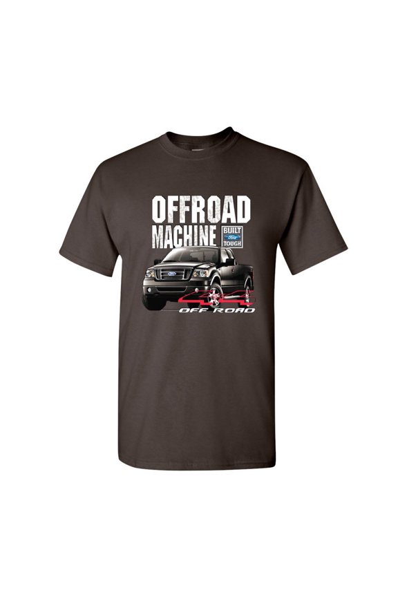 Licensed Ford F-150 T-Shirt Offroad Machine Built Ford Tough Shirt, Brown, Large