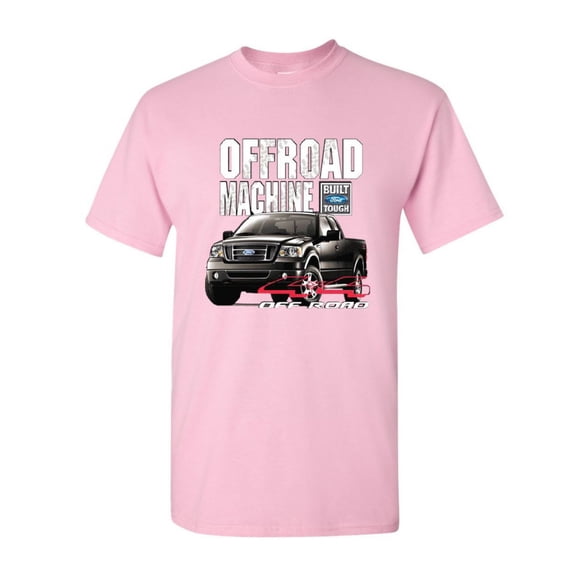 Tee Hunt Licensed Ford F-150 T-Shirt Offroad Machine Built Ford Tough Shirt, Light Pink, 5X-Large
