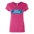 thumbnail image 1 of Tee Hunt Licensed Ford Logo Cotton T-Shirt Truck Mustang F150 Muscle Car, Pink, X-Large, 1 of 5