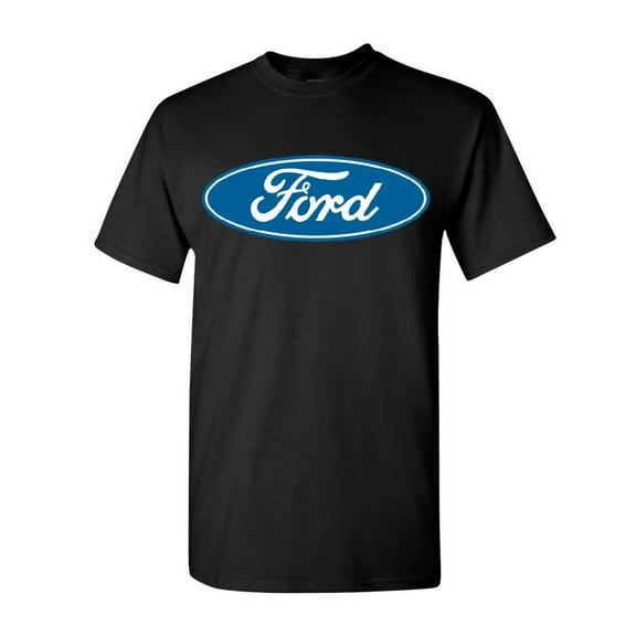 Tee Hunt Licensed Ford Logo T-Shirt FoMoCo Truck Mustang Performance Men's Novelty Shirt, Black, X-Large