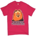 thumbnail image 1 of Tee Hunt Life is Better with My Pomeranian Spitz T-Shirt Dog Pet Owner Pom Men's Tee, Hot Pink, X-Large, 1 of 5