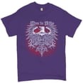 thumbnail image 1 of Tee Hunt Live to Ride T-shirt Custom Motorcycles MC Biker Gang Rider Eagle Men's Tee, Purple, XX-Large, 1 of 5