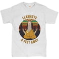 thumbnail image 1 of Tee Hunt Llamaste 6 Feet Away T-Shirt Meditating Social Distancing Llama Men's Tee, Ash Gray, Small, 1 of 5