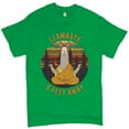 thumbnail image 1 of Tee Hunt Llamaste 6 Feet Away T-Shirt Meditating Social Distancing Llama Men's Tee, Green, Small, 1 of 5