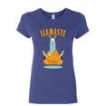thumbnail image 1 of Tee Hunt Llamaste Women's T-Shirt Funny Yoga Namaste Llama Peace Pilates Lotus Om Shirt, Blue, Medium, 1 of 4