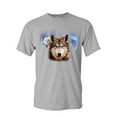 thumbnail image 1 of Tee Hunt Lone Wolf Into The Wild T-Shirt Wilderness Wild Wolf Pack Howl Mens Shirt, Gray, Medium, 1 of 4