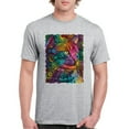 thumbnail image 1 of Tee Hunt Lovable Cat T-Shirt Dean Russo Colorful Felis Catus Men's Tee, Gray, 5X-Large, 1 of 5