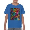 thumbnail image 1 of Tee Hunt Lovable Cat Youth T-Shirt Dean Russo Colorful Felis Catus Kids, Blue, X-Large, 1 of 5