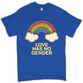 thumbnail image 1 of Tee Hunt Love Has No Gender T-Shirt Gay Pride Queer Rainbow Love is Love Men's Tee, Blue, Medium, 1 of 5
