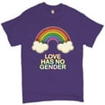 thumbnail image 1 of Tee Hunt Love Has No Gender T-Shirt Gay Pride Queer Rainbow Love is Love Men's Tee, Purple, 3X-Large, 1 of 5