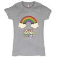 thumbnail image 1 of Tee Hunt Love Has No Gender T-Shirt Gay Pride Queer Rainbow Love is Love Women's T-Shirt Tee, Gray, Small, 1 of 5