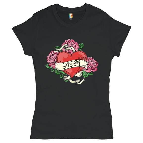 Tee Hunt Love Mom T-Shirt Motherhood Mother's Day I Love My Mommy Women's T-Shirt Tee