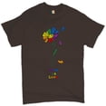 thumbnail image 1 of Tee Hunt Love is Love T-Shirt Rainbow Flower LGBT Acceptance Gay Pride Men's Tee, Brown, Small, 1 of 5