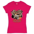 thumbnail image 1 of Tee Hunt Lucky 13 Speed Shop T-Shirt Rat Rod Route 66 Vintage Racing Car Women's T-Shirt Tee, Pink, XX-Large, 1 of 5
