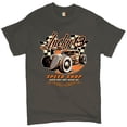 thumbnail image 1 of Tee Hunt Lucky 13 Speed Shop T-shirt Rat Rod Route 66 Vintage Racing Car Men's Tee, Charcoal, 5X-Large, 1 of 5