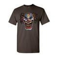 thumbnail image 1 of Tee Hunt Mad Evil Clown Face T-Shirt Scary Horror Insane Joker Shirt, Brown, 3X-Large, 1 of 5