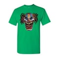 thumbnail image 1 of Tee Hunt Mad Evil Clown Face T-Shirt Scary Horror Insane Joker Shirt, Green, XX-Large, 1 of 5