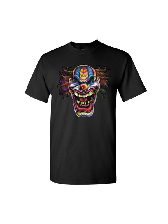 Mad Evil Clown Face T-Shirt Scary Horror Insane Joker Shirt